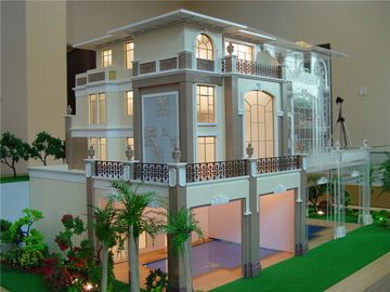 İç Işık Villa Ev 3D Model 10 CM Ahşap Taban Plakası 1/30 Ölçek