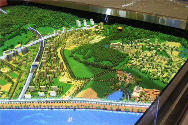 Kentsel Planlama Ahşap Plaka Tabanı İçin Büyük Ölçekli Minyatür Şehir Modeli